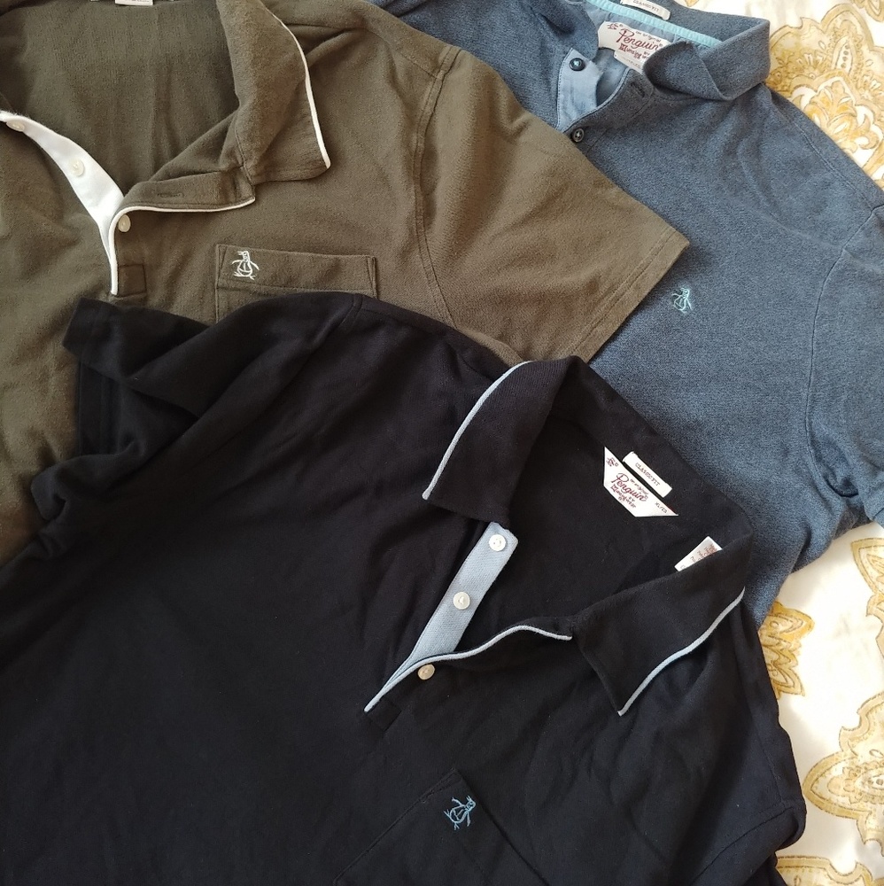 Bundle 3 original penguin men's shirts XL NWOT